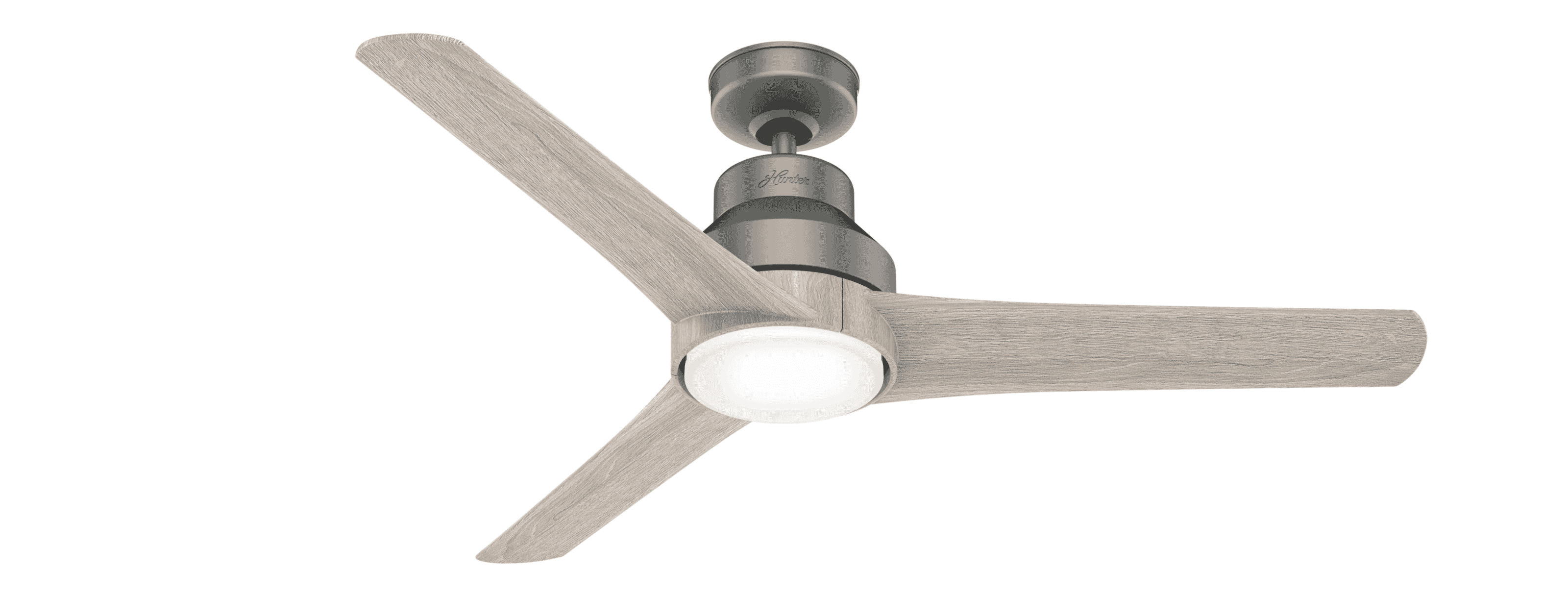 Hunter 52" Indoor/Outdoor Ceiling Fan in Matte Silver