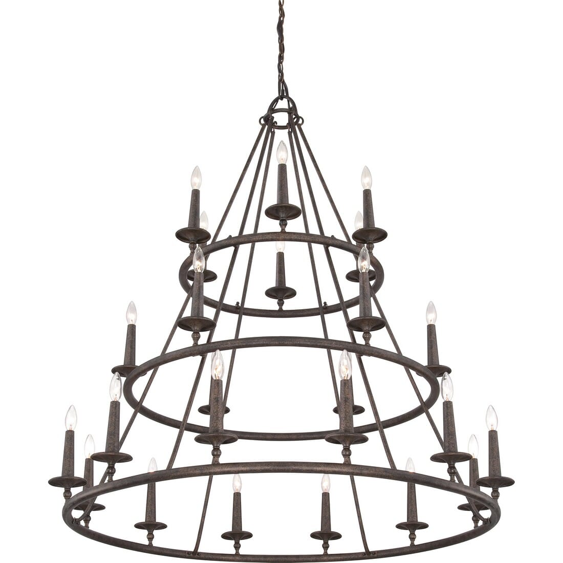 Quoizel Voyager 24-Light 52" Transitional Chandelier in Malaga