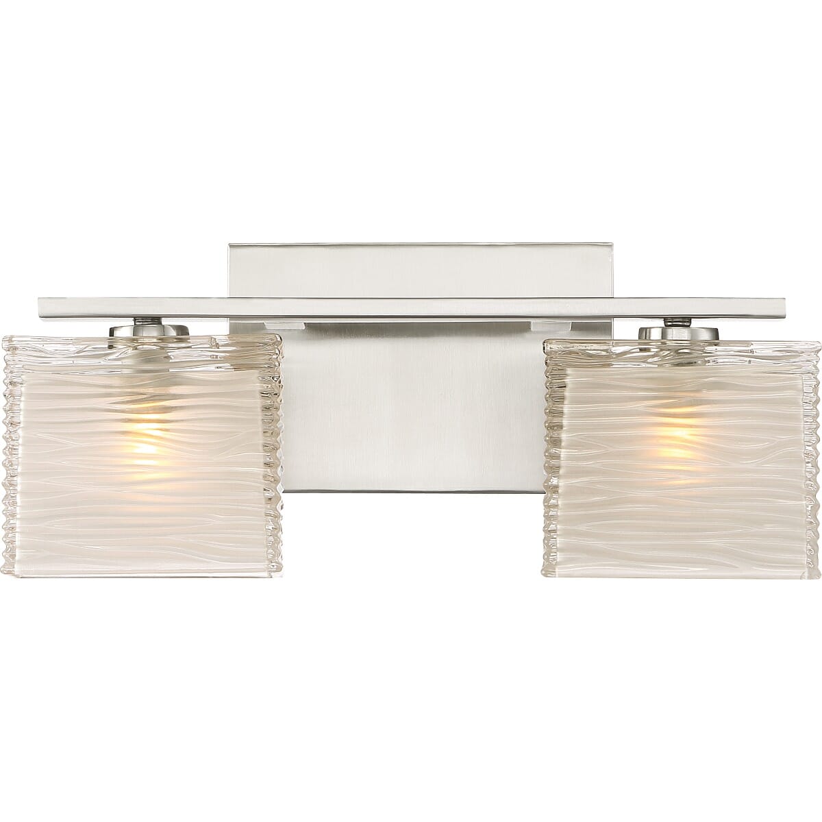 Quoizel Westcap 2-Light 7" Bathroom Vanity Light in Brushed Nickel