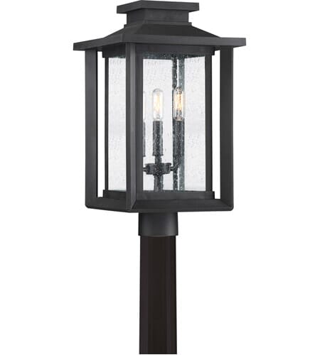 Quoizel Wakefield 3-Light Outdoor Post Light in Earth Black