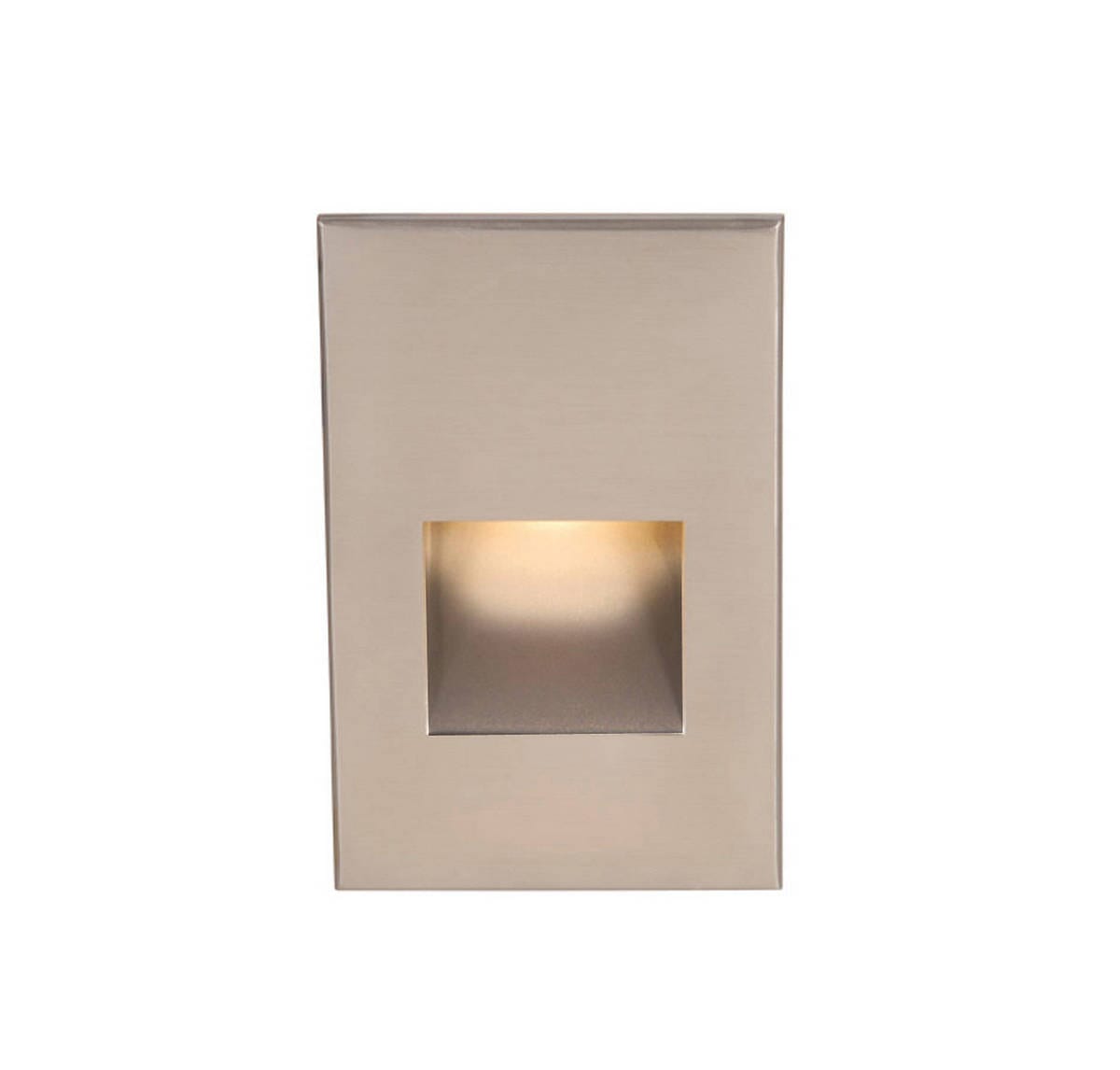 WAC Lighting 120V LEDme Vertical Indoor/Outdoor Step and Wall Light in Brushed Nickel