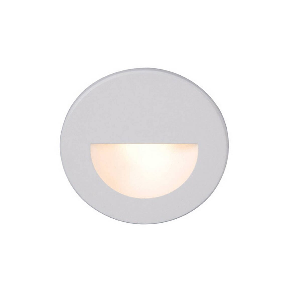 WAC Lighting 120V LEDme Round Indoor/Outdoor Step and Wall Light in White