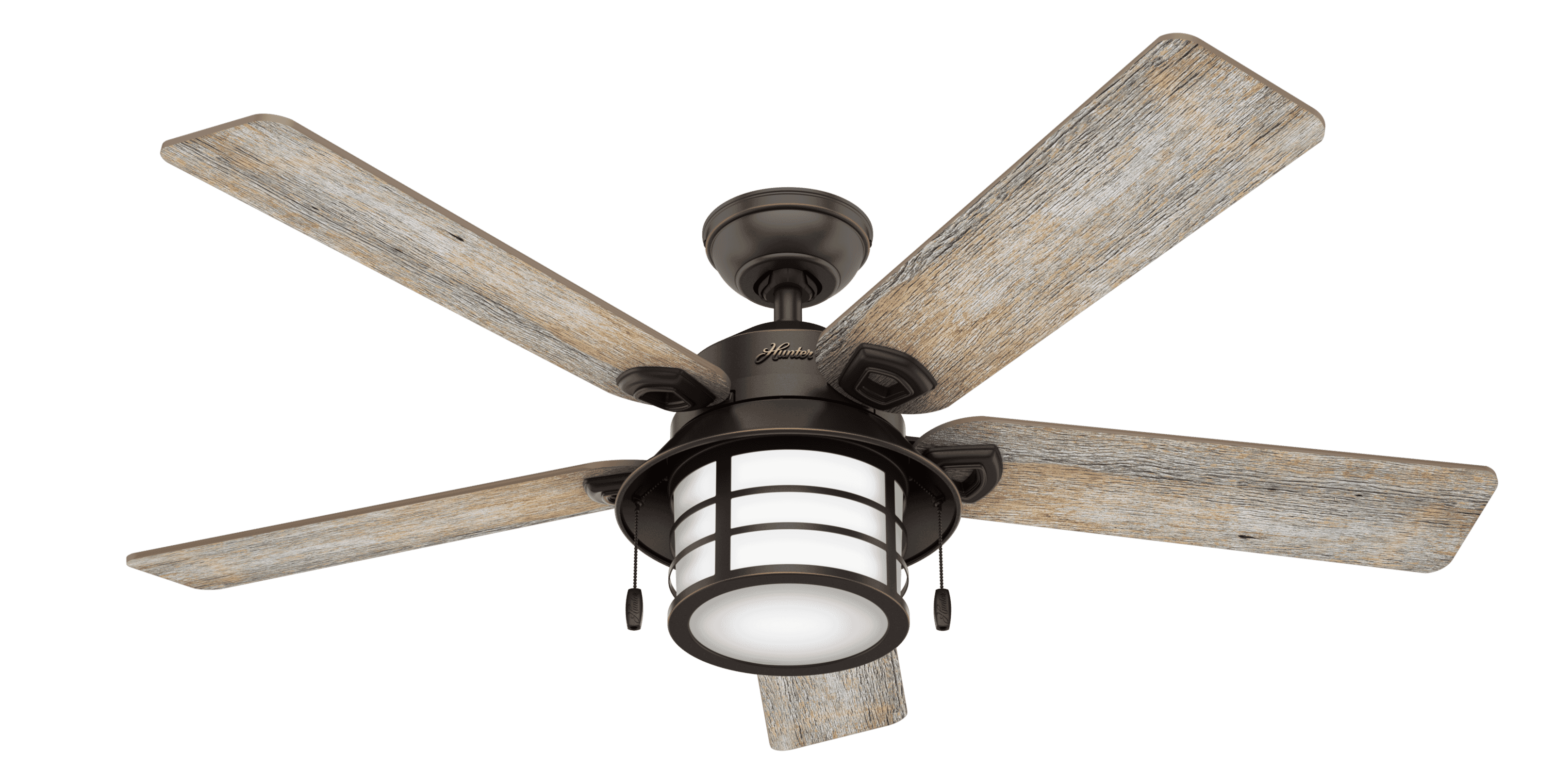 Hunter Key Biscayne 2-Light 54" Indoor/Outdoor Ceiling Fan in Onyx Bengal