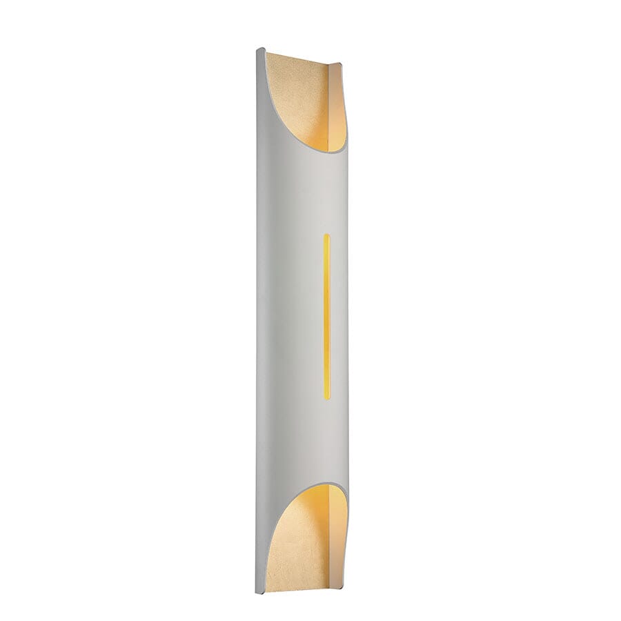 Modern Forms Mulholland 32" Wall Sconce in White Gold Leaf