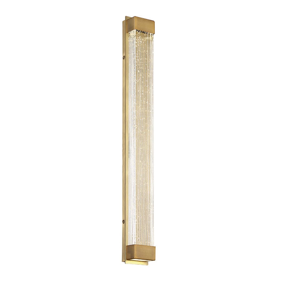 Modern Forms Tower 27" Wall Sconce in Aged Brass