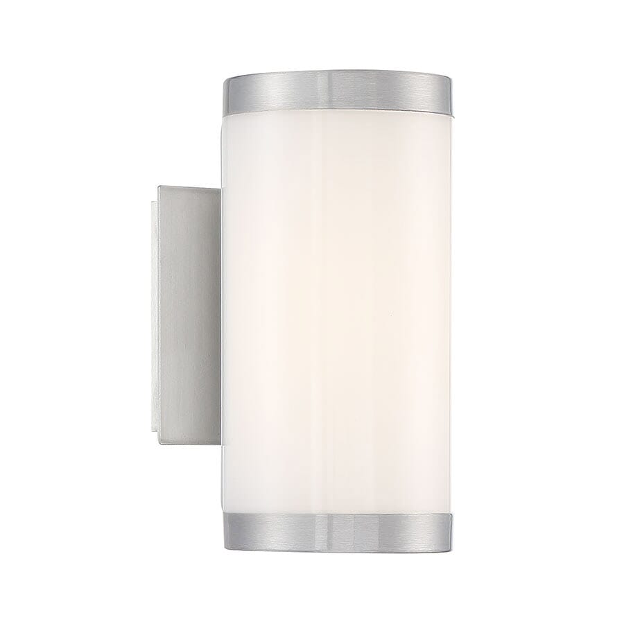 Modern Forms Lithium 9" Outdoor Wall Light in Brushed Aluminum