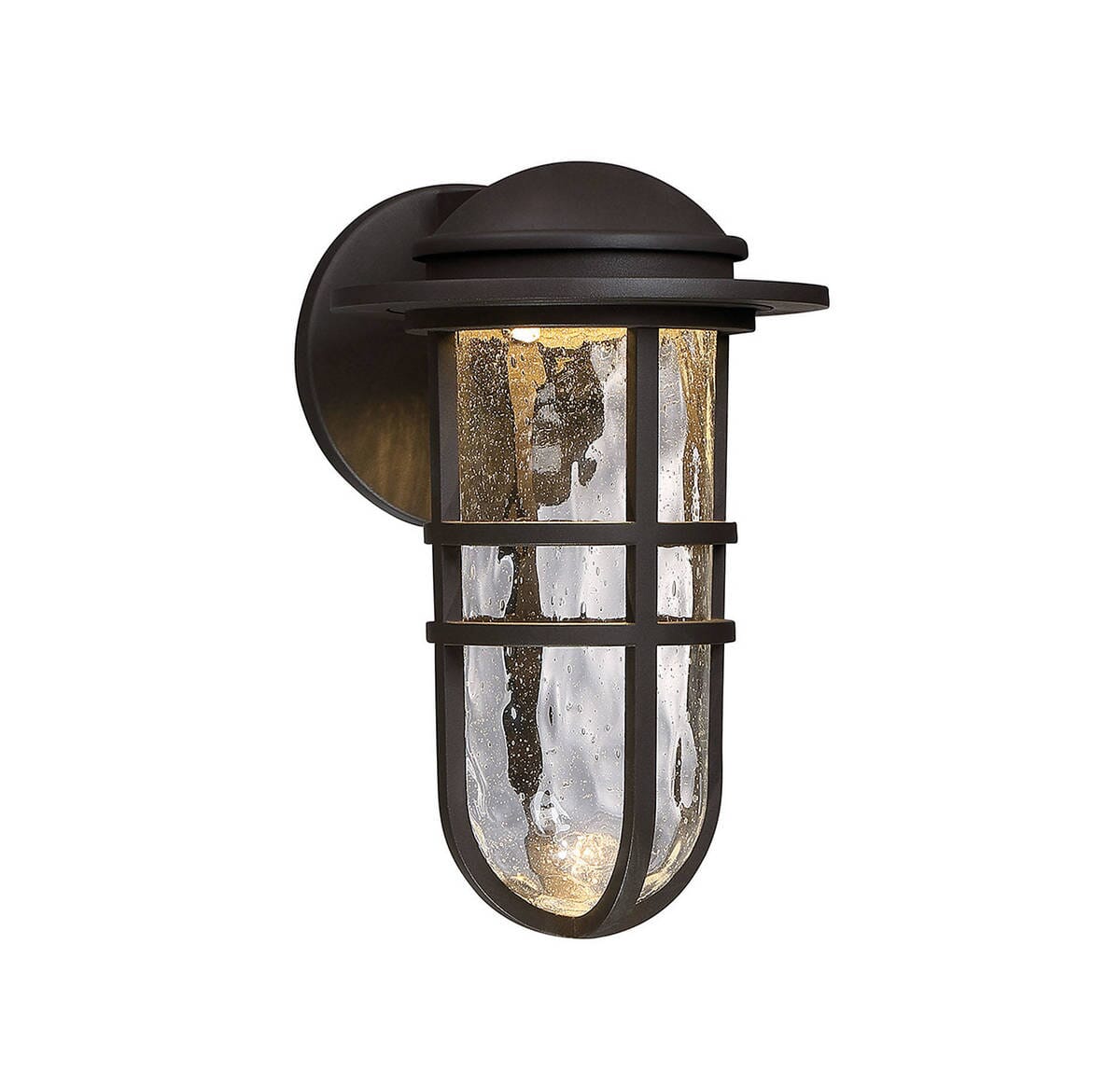 WAC Lighting 120V Steampunk 13" LED Indoor/Outdoor Wall Light in Bronze