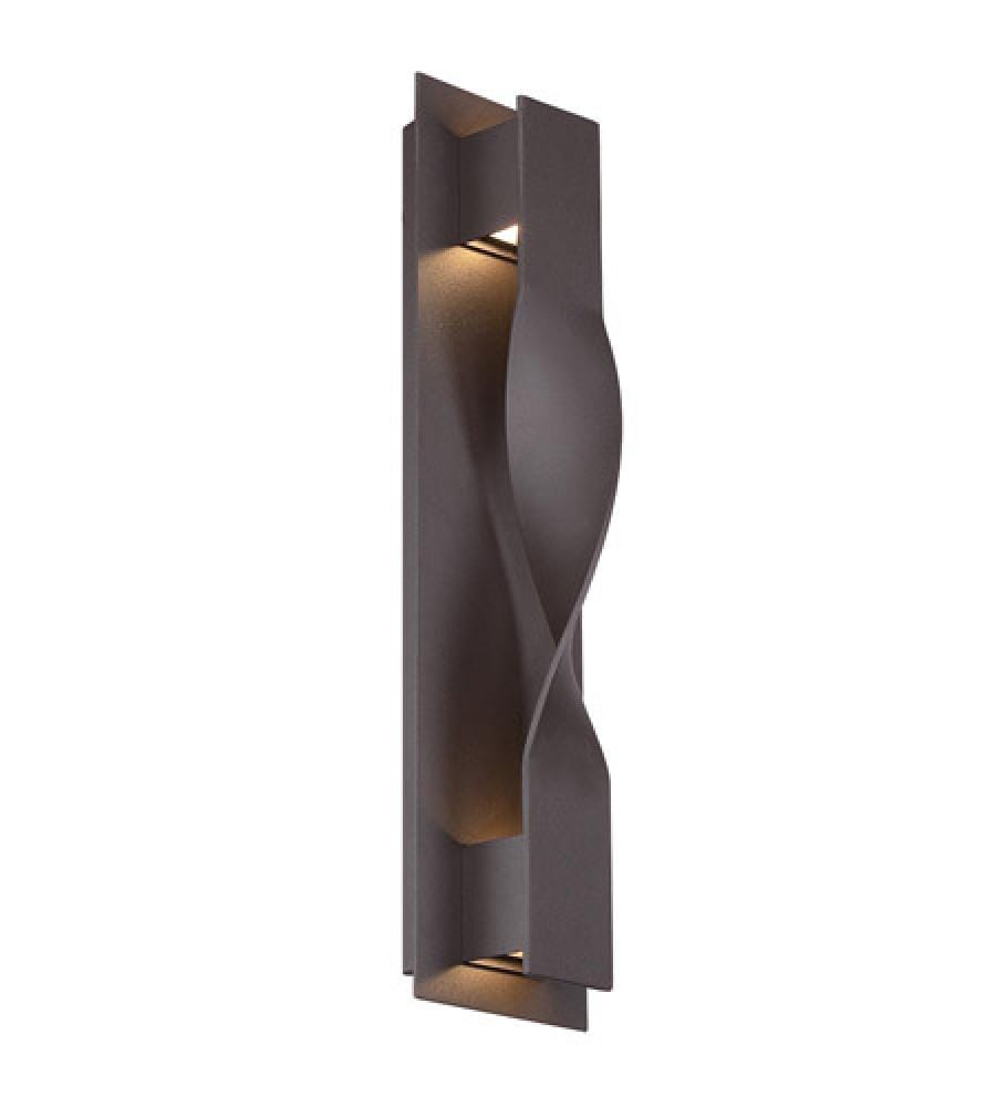 Modern Forms Twist 2-Light Outdoor Wall Light in Bronze