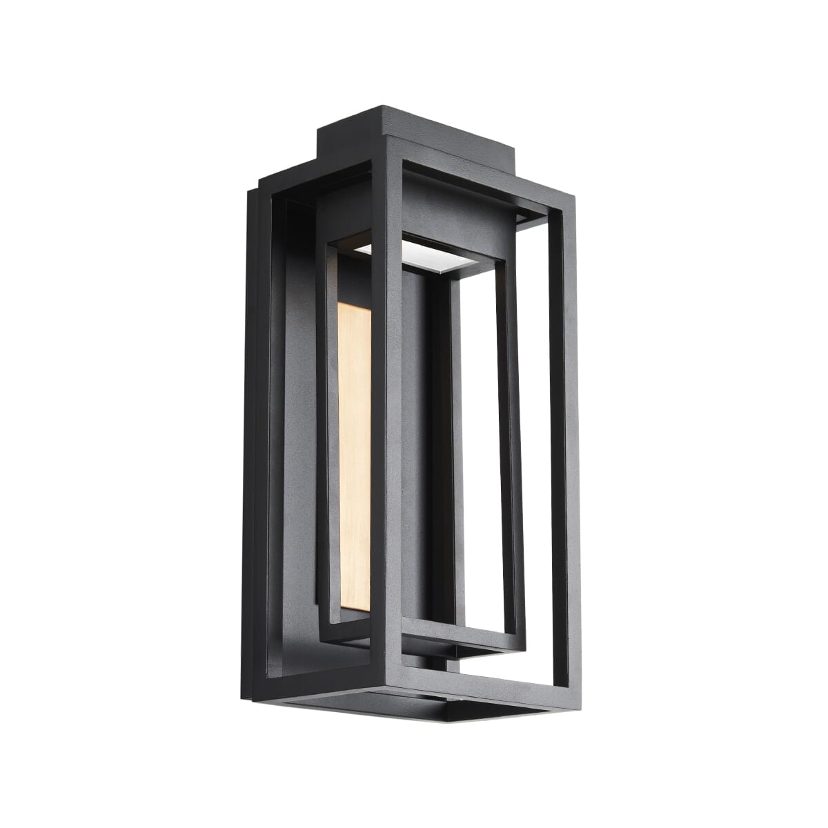 Modern Forms Dorne Outdoor Wall Light in Black and Aged Brass