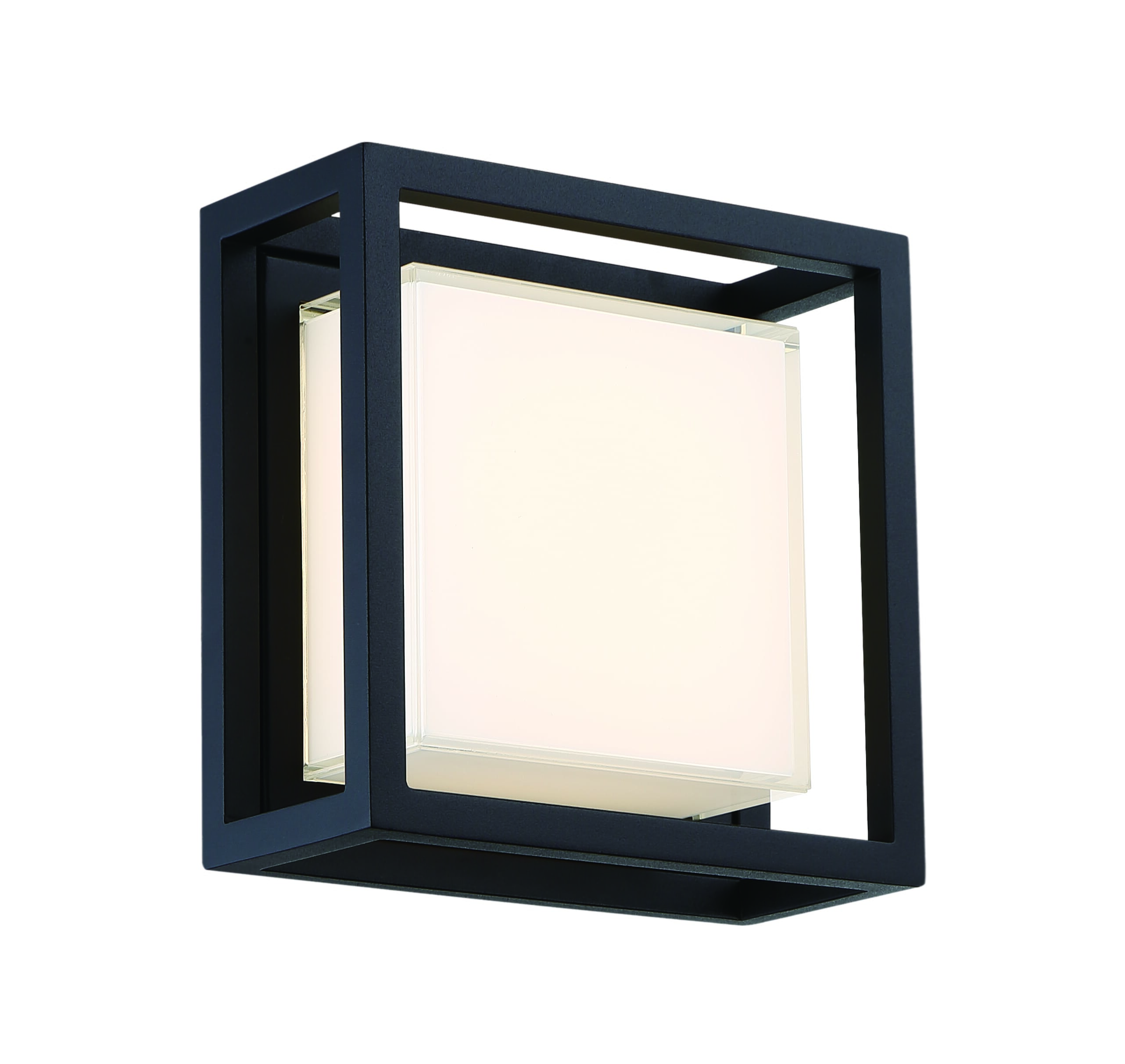 Modern Forms Framed 8" Outdoor Wall Light in Black