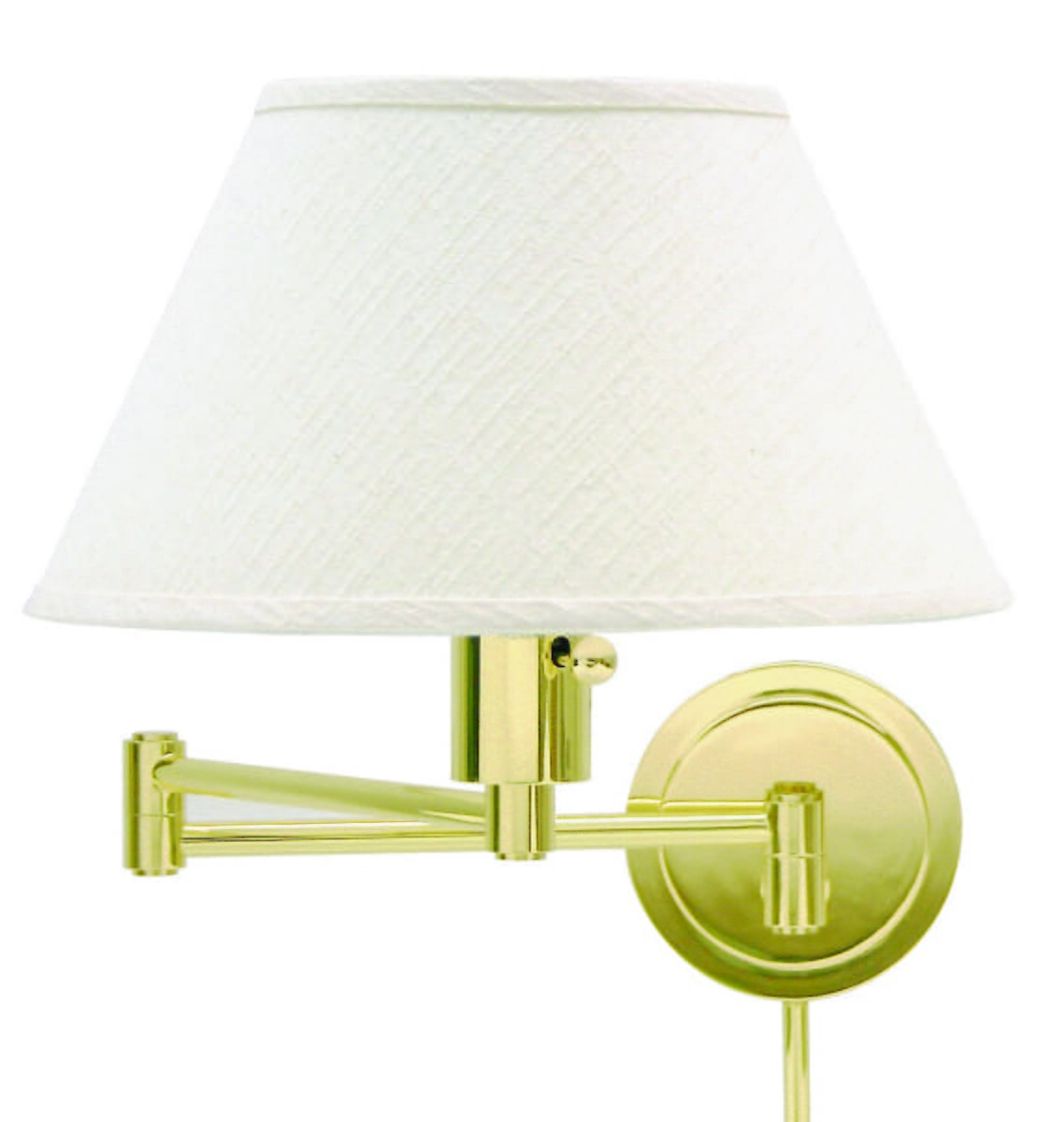 House of Troy Swing-Arm Wall Lamp in Polished Brass Finish