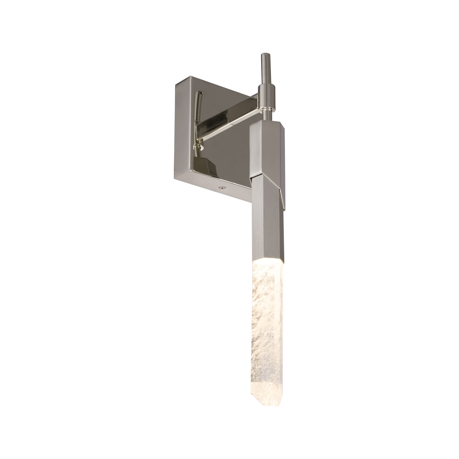 Alora Glacia Bathroom Wall Sconce in Brushed Platinum And Polished Nickel