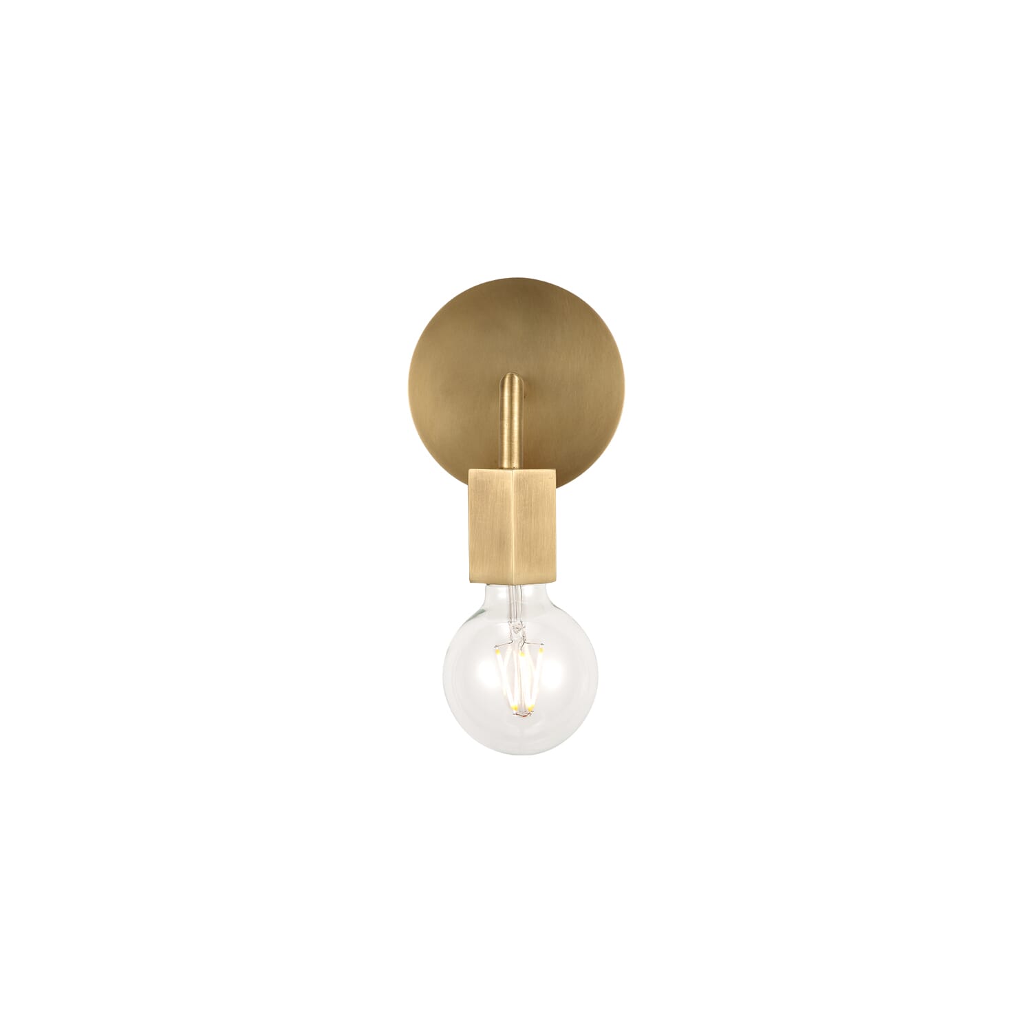 Alora Hexa Wall Sconce in Vintage Brass