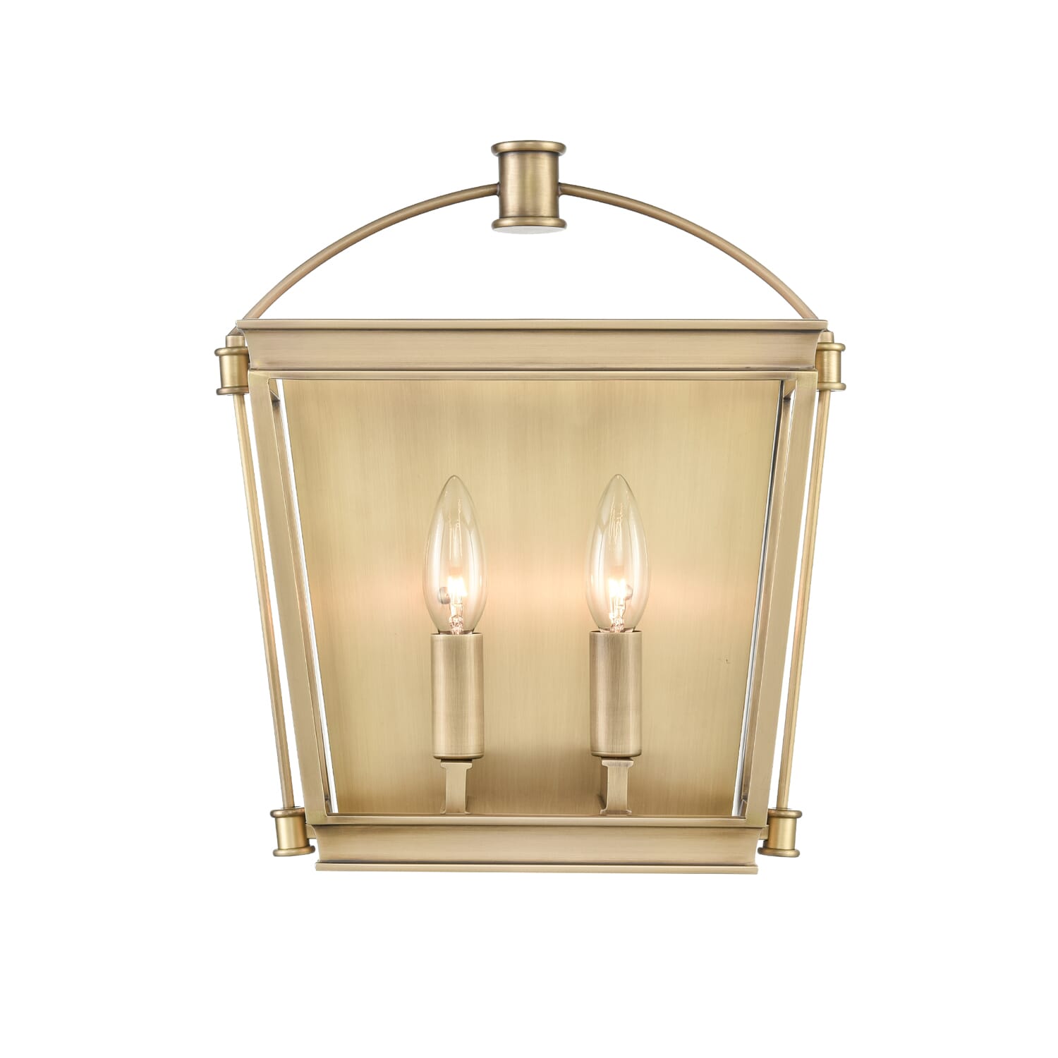 Alora Manor 2-Light Bathroom Wall Sconce in Vintage Brass