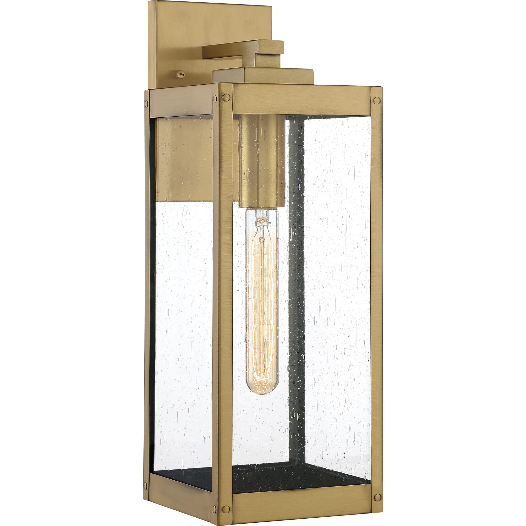 Quoizel Westover 6" Outdoor Wall Lantern in Antique Brass