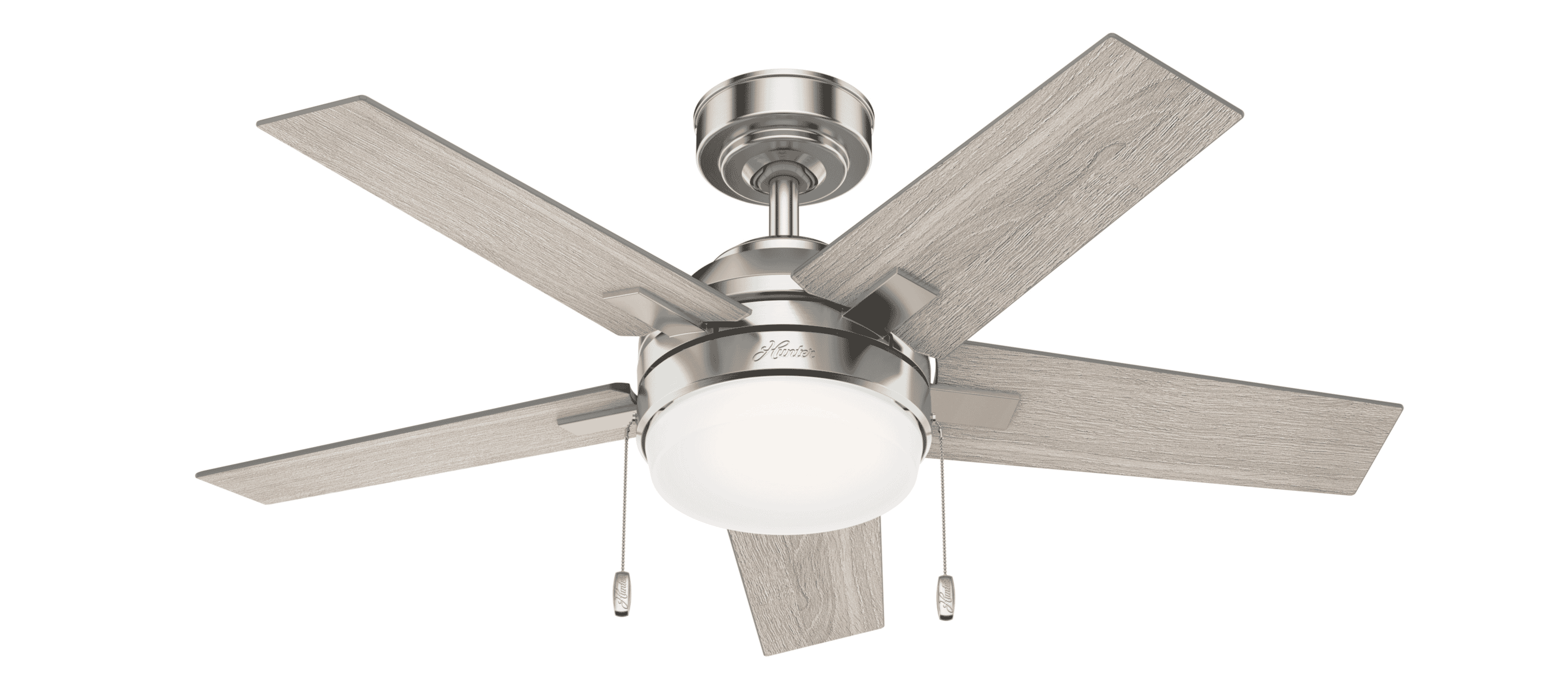 Hunter Bartlett 2-Light 44" Ceiling Fan in Brushed Nickel