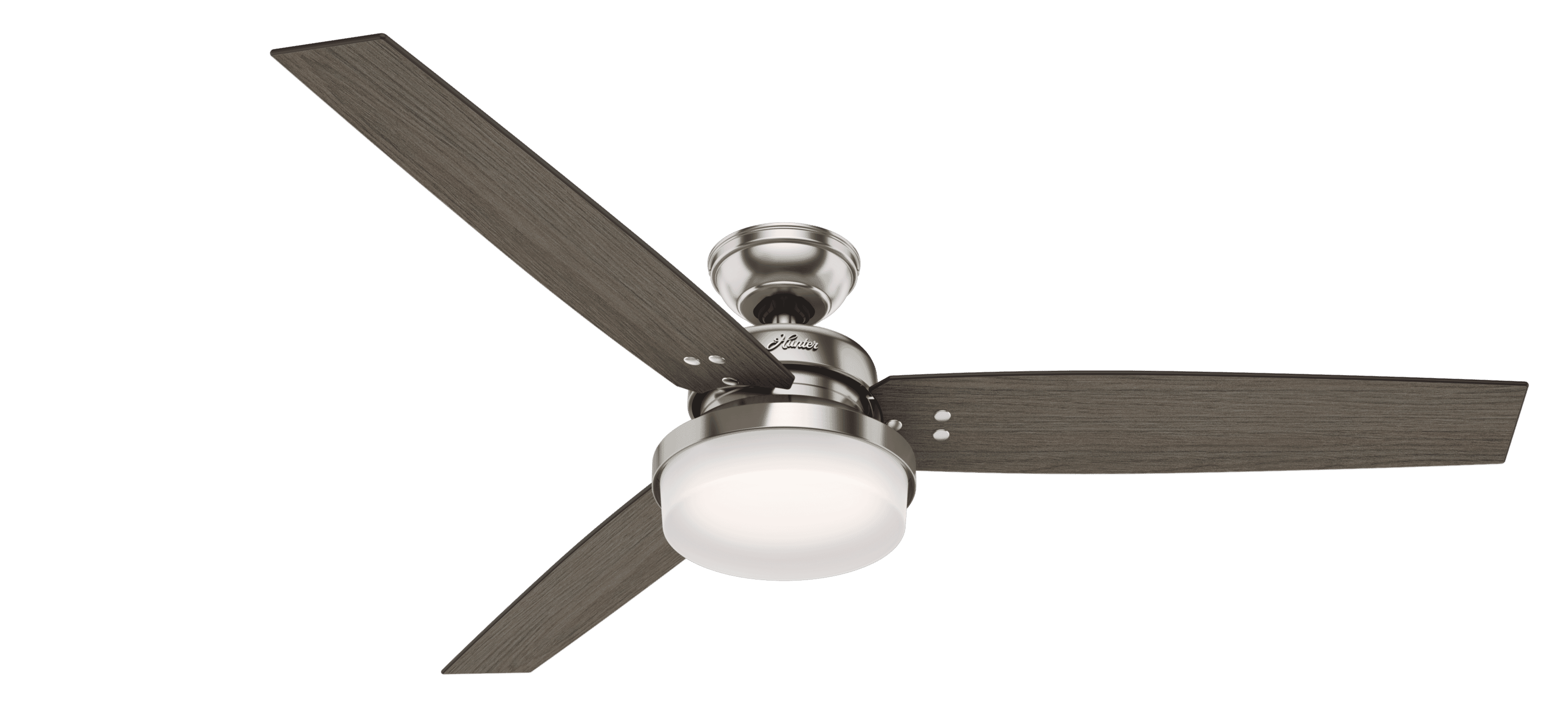 Hunter Sentinel 2-Light 60" Indoor Ceiling Fan in Brushed Nickel