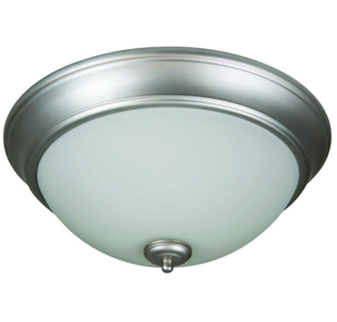 Craftmade Pro Builder 2-Light 13" Ceiling Light in Brushed Satin Nickel