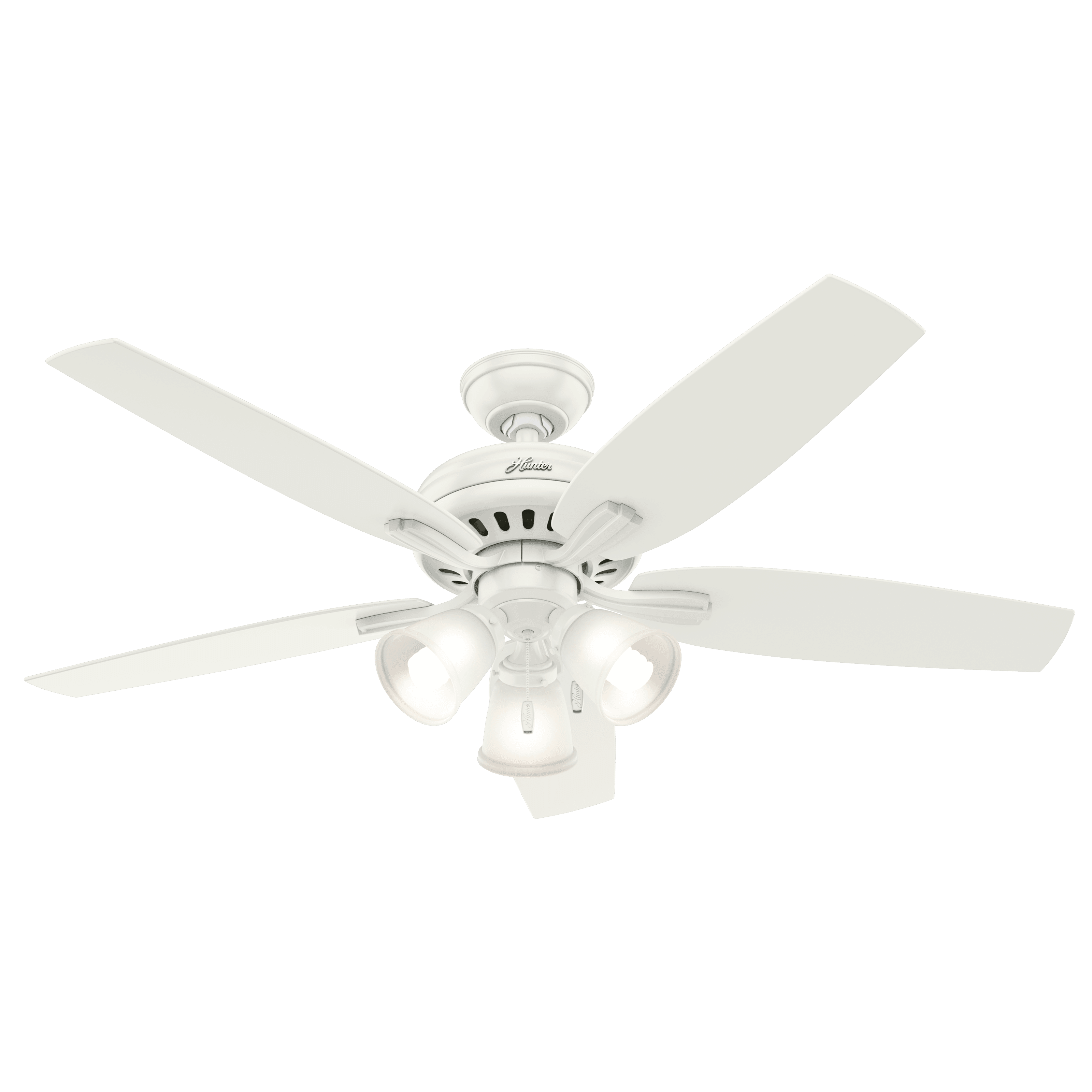 Hunter Newsome 3-Light 52" Indoor Ceiling Fan in Fresh White