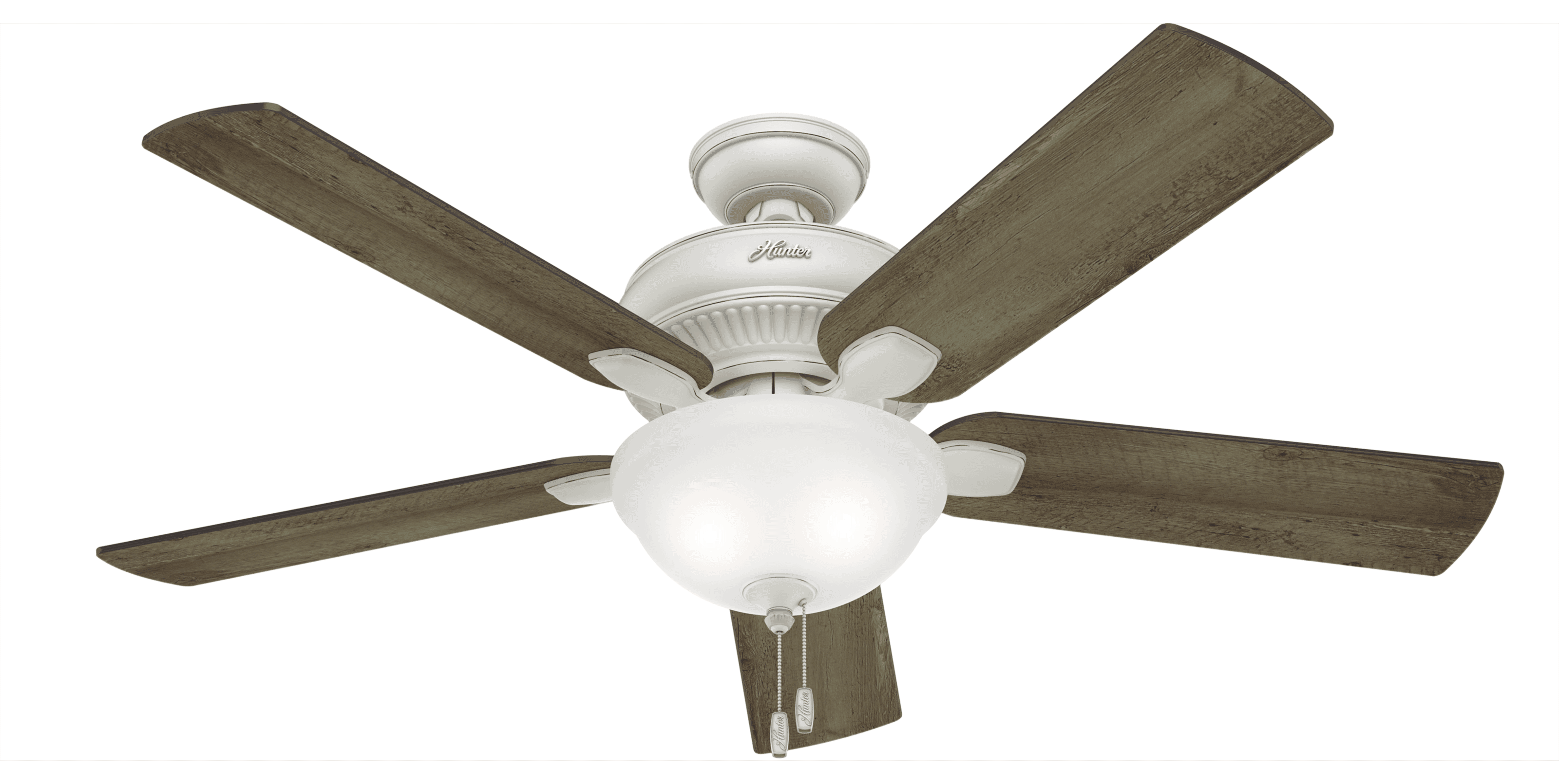 Hunter Matheston 2-Light 52" Indoor/Outdoor Ceiling Fan in Cottage White