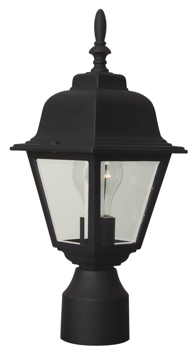 Exteriors by Craftmade Outdoor Coach Lights Small Post Mount in Matte Black