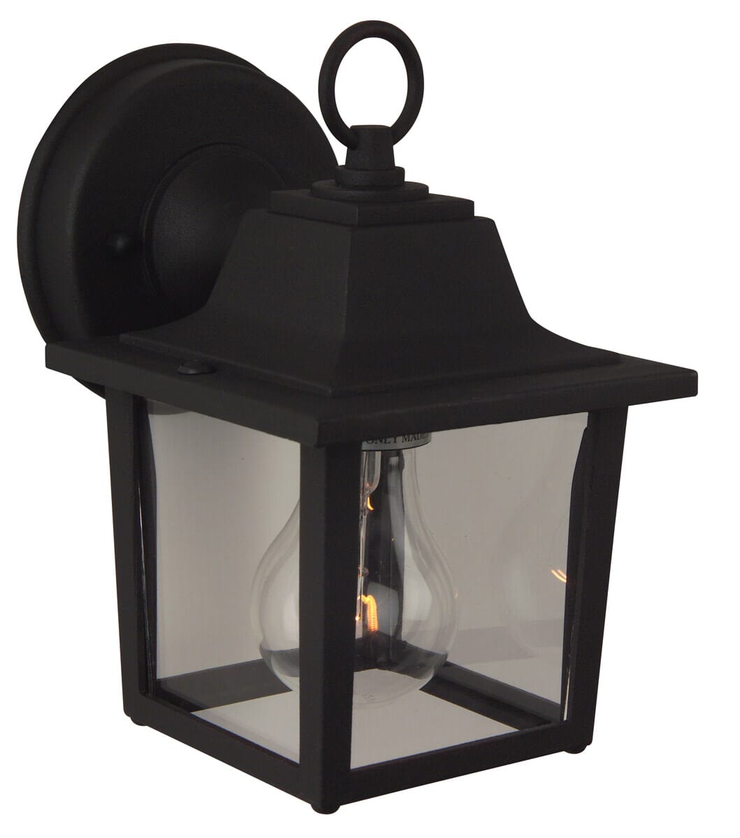 Exteriors by Craftmade Outdoor Coach Lights Cast Aluminum Small Wall Mount in Matte Black