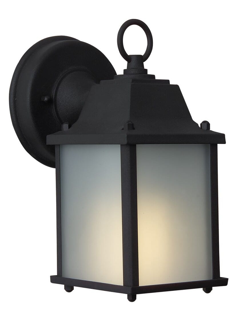 Craftmade Coach Lights 8.66" Frosted Glass Wall Mount in Matte Black