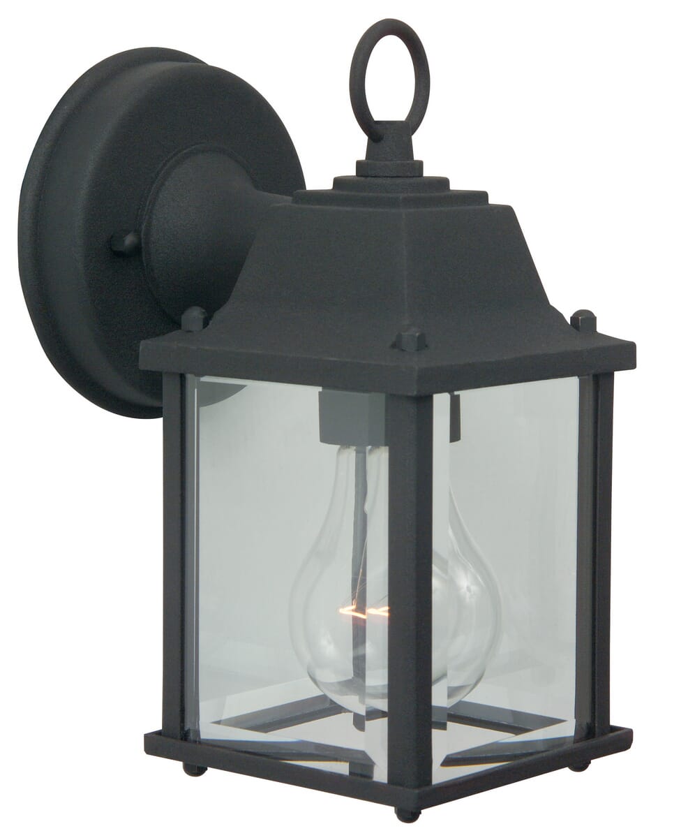 Exteriors by Craftmade Outdoor Coach Lights Cast Aluminum Small Wall Mount in Matte Black