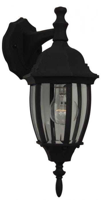 Craftmade Bent Glass 16" Outdoor Wall Light in Textured Matte Black