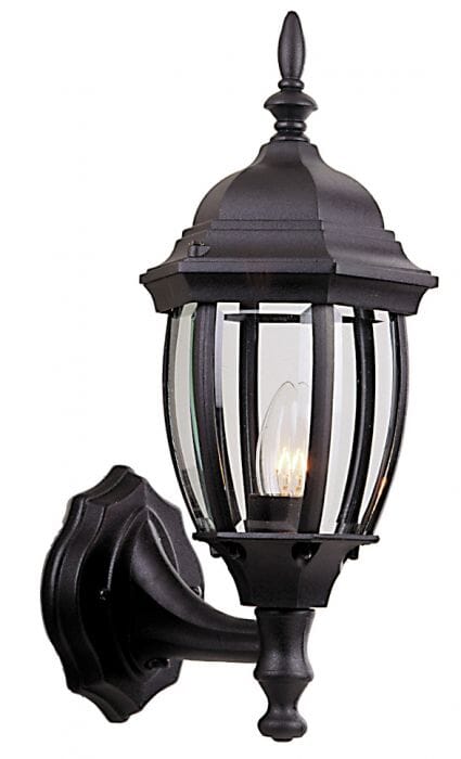 Craftmade Bent Glass 16" Outdoor Wall Light in Textured Matte Black