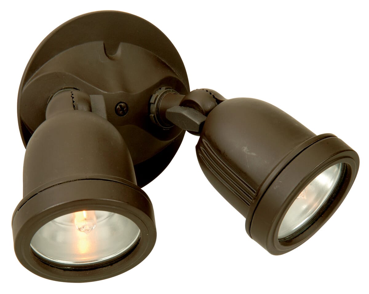 Exteriors by Craftmade Outdoor 2-Light Halogen Flood Light in Oiled Bronze