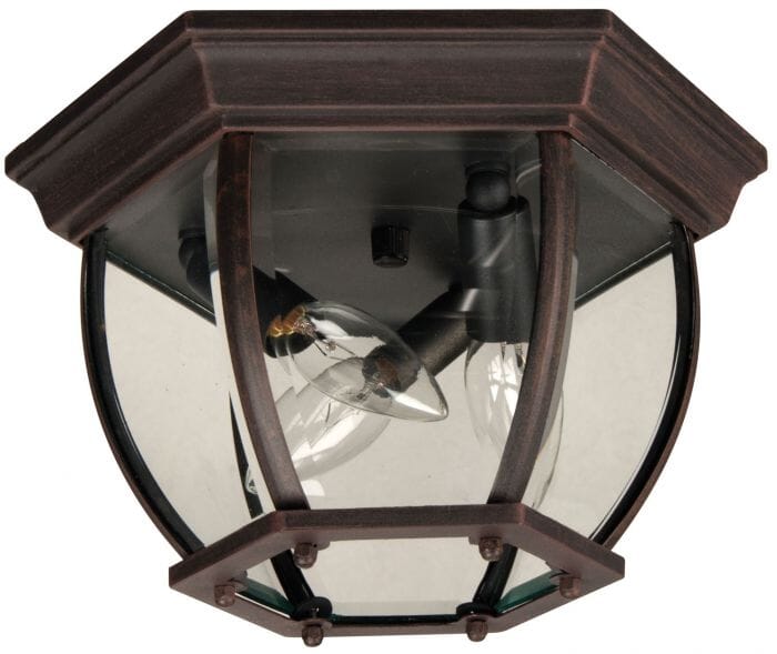 Craftmade Bent Glass 7" Outdoor Ceiling Light in Rust