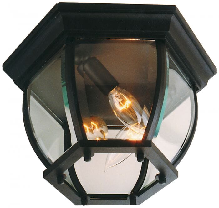 Craftmade Bent Glass 7" Outdoor Ceiling Light in Textured Matte Black