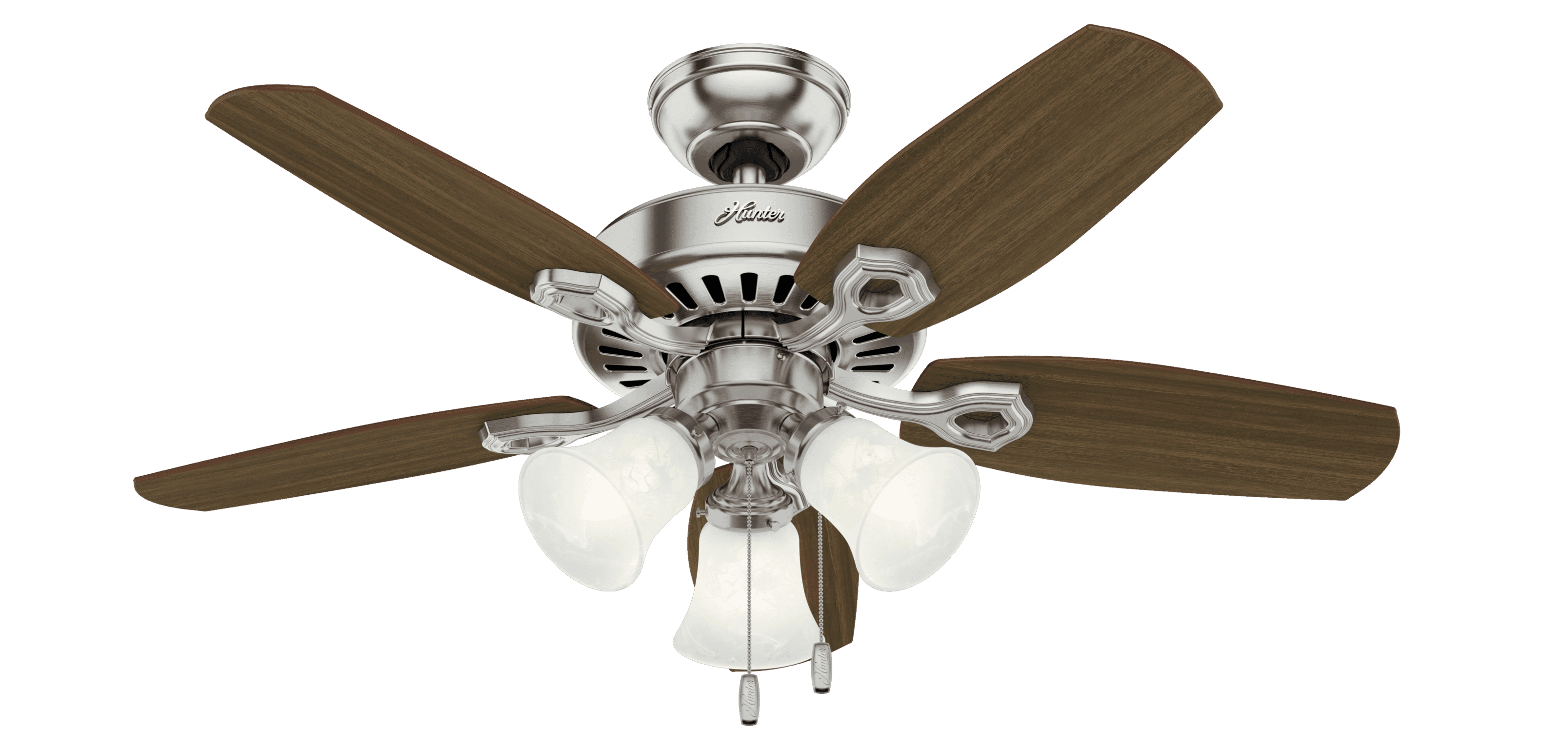 Hunter Builder 3-Light 42" Indoor Ceiling Fan in Brushed Nickel