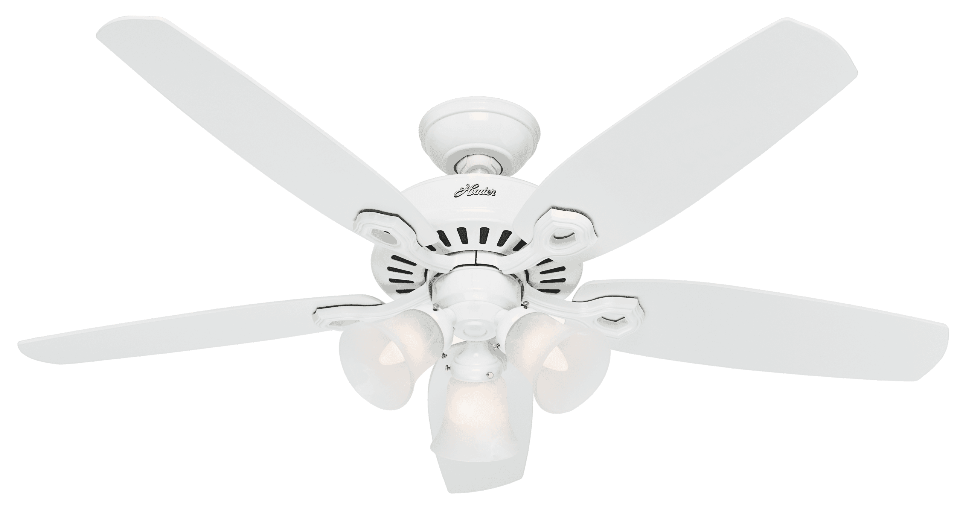 Hunter Builder Plus 3-Light 52" Indoor Ceiling Fan in Snow White