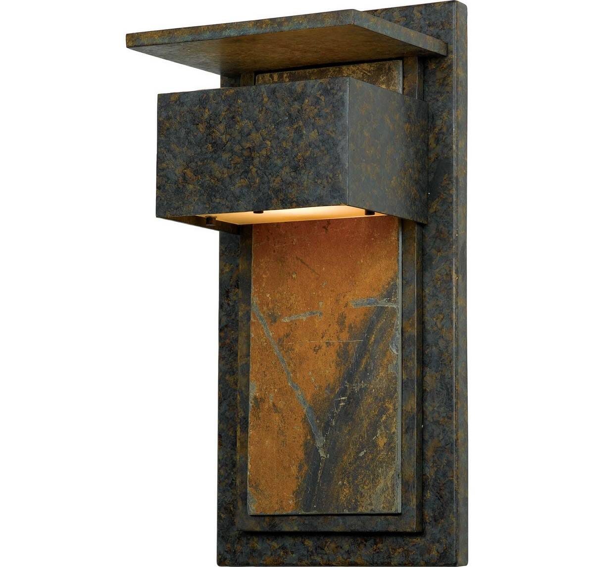 Quoizel Zephyr 9" Outdoor Wall Light in Muted Bronze